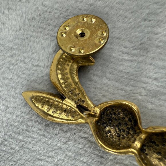 Vintage Gold-Tone Bunny Rabbit Lapel Pin Brooch Tie Tack Easter Holiday - Picture 13 of 16